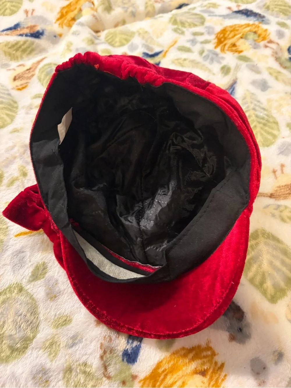 Red Velvet Bow Cap - Unbranded